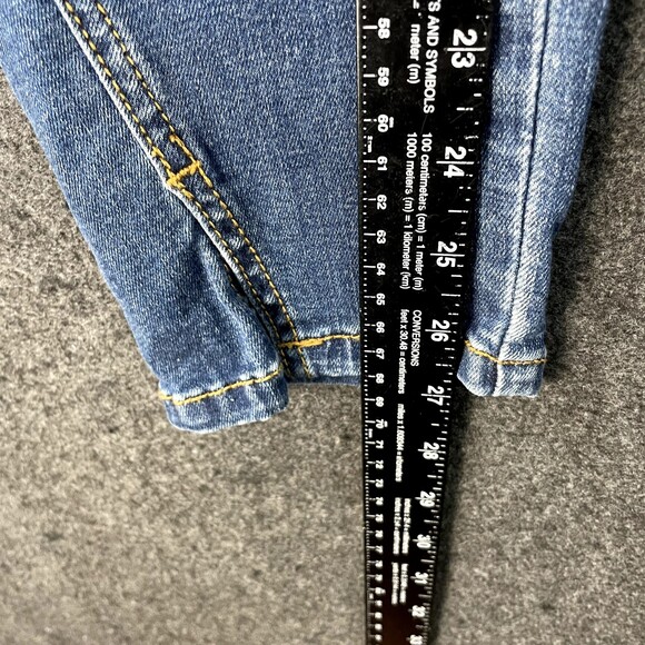 KanCan Twisted Seam Ankle Skinny Jeans Women's 11/29 Blue Distressed - Picture 5 of 8